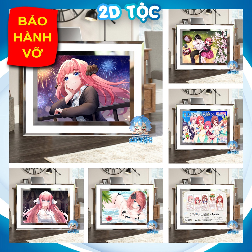 Khung ảnh kính Nakano Nino (11) Anime Manga NHÀ CÓ 5 NÀNG DÂU by 2D Tộc Shop
