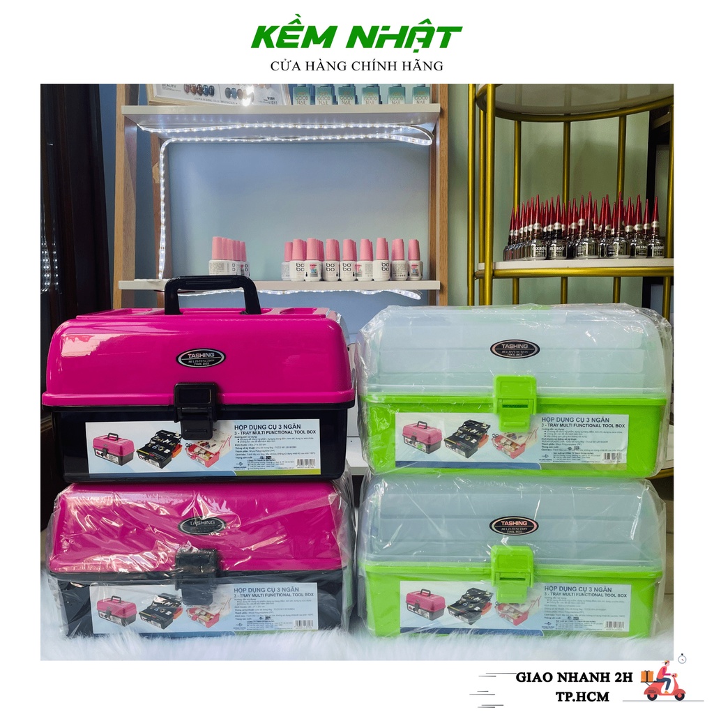 Cốp Nhựa 3 Tầng Đa Năng Đựng Đồ Nail - Màu Ngẫu Nhiên