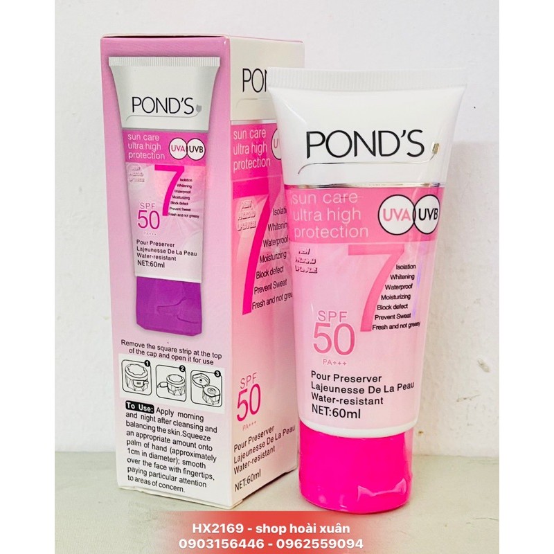 Kem Chống Nắng POND'S dưỡng trắng da mặt - chống nắng toàn diện - sun blocking cream - HX2169