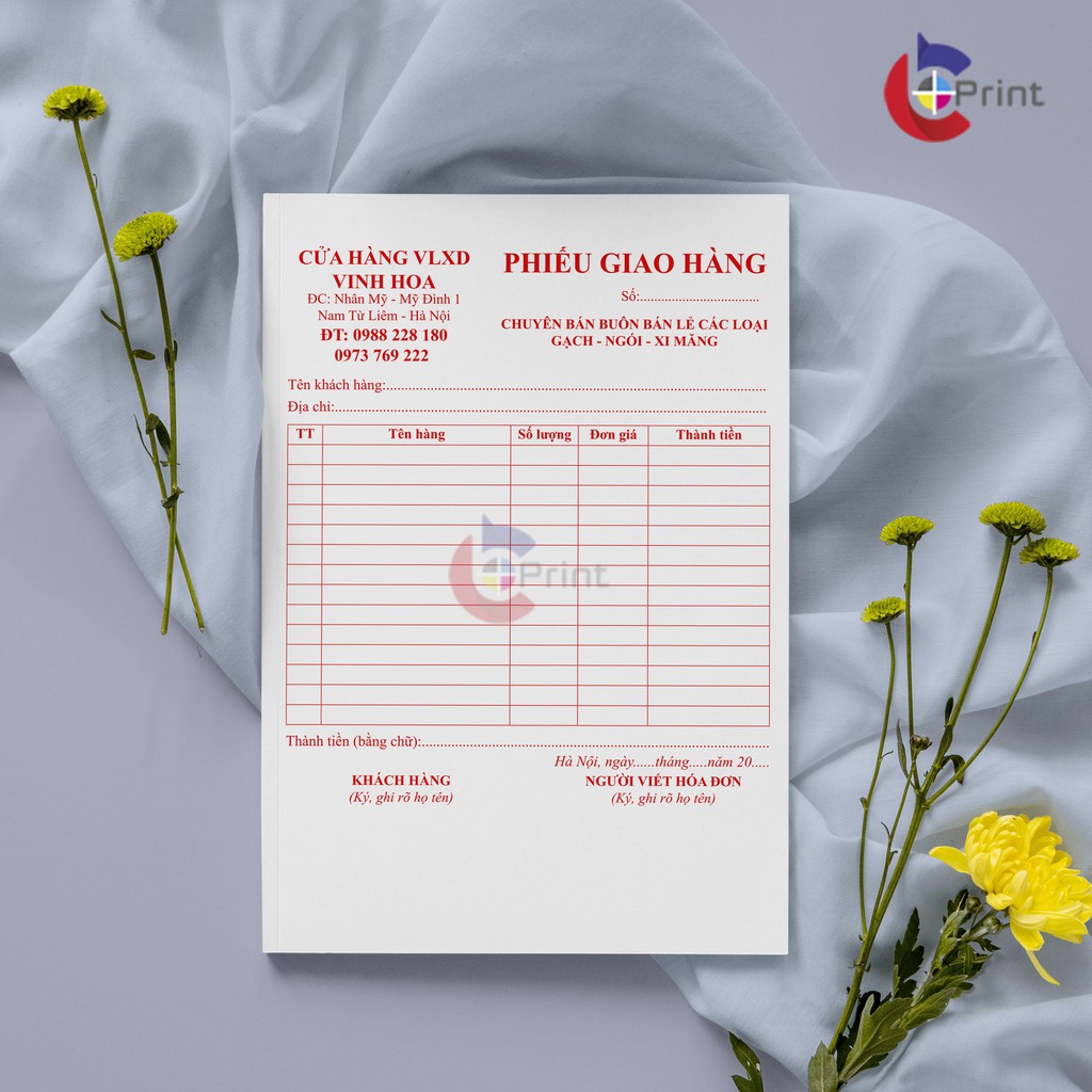 Hóa đơn bán lẻ 1 liên 🔥FREESHIP🔥 Hóa đơn bán hàng kích thước a5 - Thiết kế theo yêu cầu