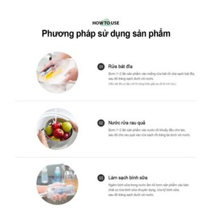 [ RẺ VÔ ĐỊCH ]NƯỚC RỬA CHÉN VÀ RỬA RAU CỦ ĐẬM ĐẶC GCOOP [ MADE IN HÀN QUỐC ]