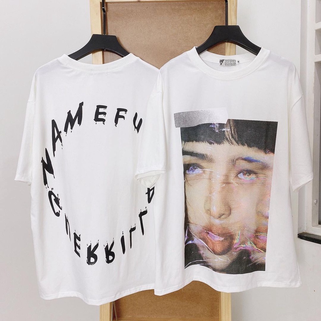 Áo Thun Tay Lỡ NAME Vải Thun Cotton Form Rộng Ulzzang Unisex