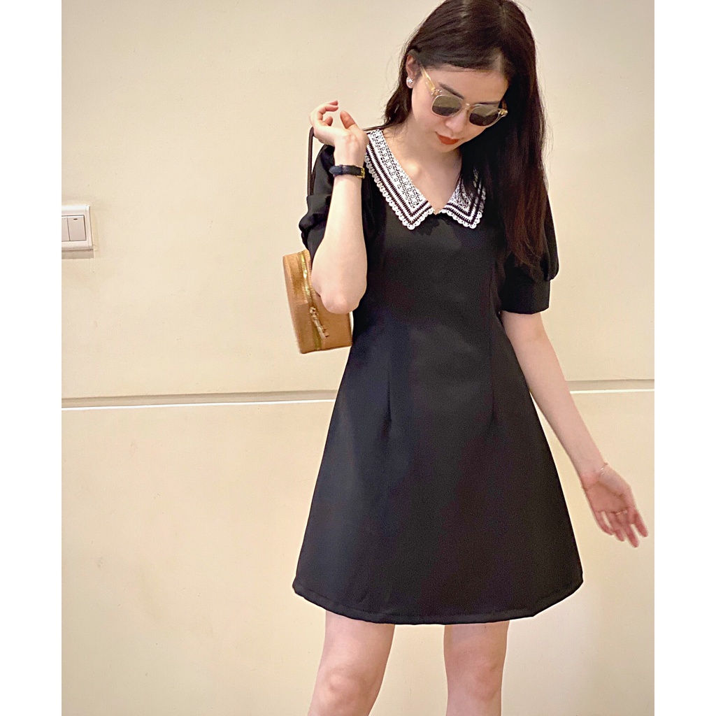 "Váy đen cổ ren - VH2 | BigBuy360 - bigbuy360.vn