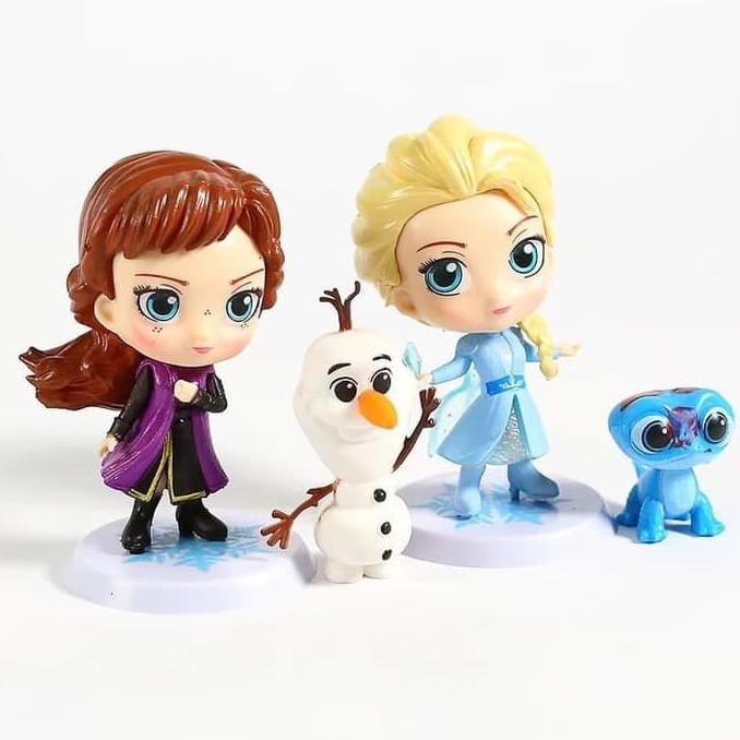 Bộ 4 Mô Hình Nhân Vật Elsa Anna Olaf Phiên Bản Giới Hạn Trong Phim Frozen 2 Chibi