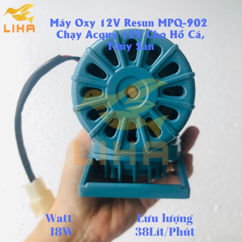 Máy Oxy 12V Resun MPQ-902  - Máy Oxi Chạy Acquy 12V Cho Hồ Cá, Thủy Sản