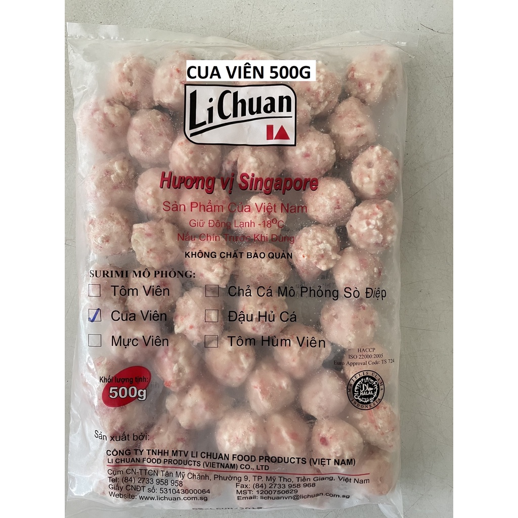 Cua viên Lichuan 500g giao hỏa tốc tại tpHCM