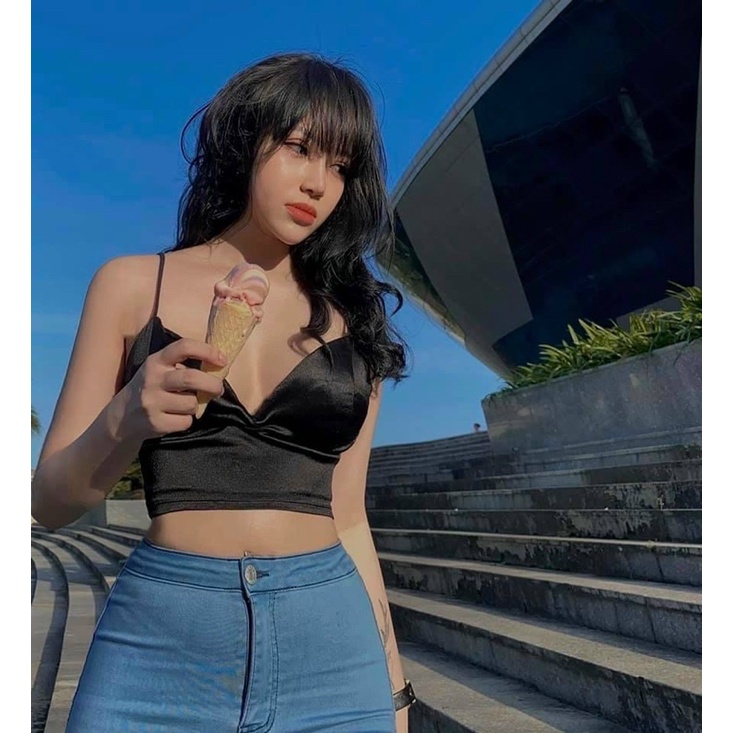 Áo  bra Sarah Lingerie croptop phi bóng móc cài sau mã số 264