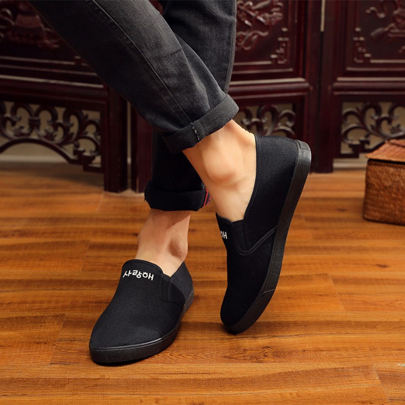 Giày Lười Nam Đen Kiểu Dáng Hàn Quốc SP035