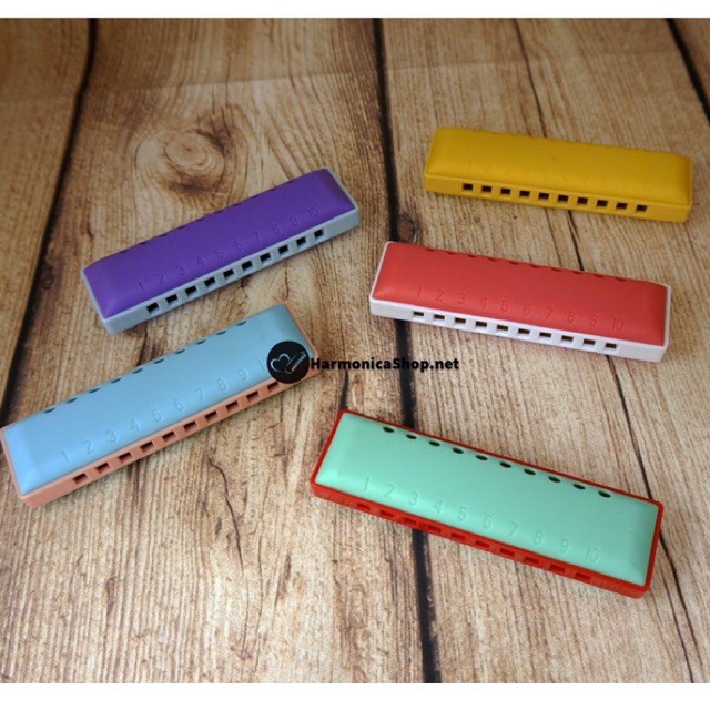 Kèn Harmonica 10 lỗ sắc màu cho bé hiệu Kongsheng