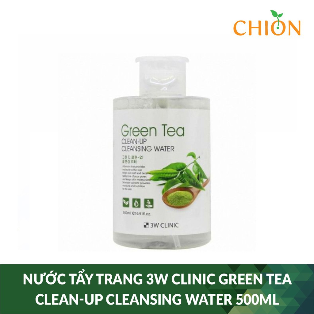 Nước tẩy trang Trà xanh - Gạo 3W Clinic 500ml