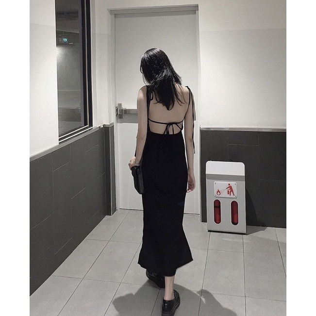 Váy 2 Dây Dáng Suông cut-out Sau Lưng Sexy