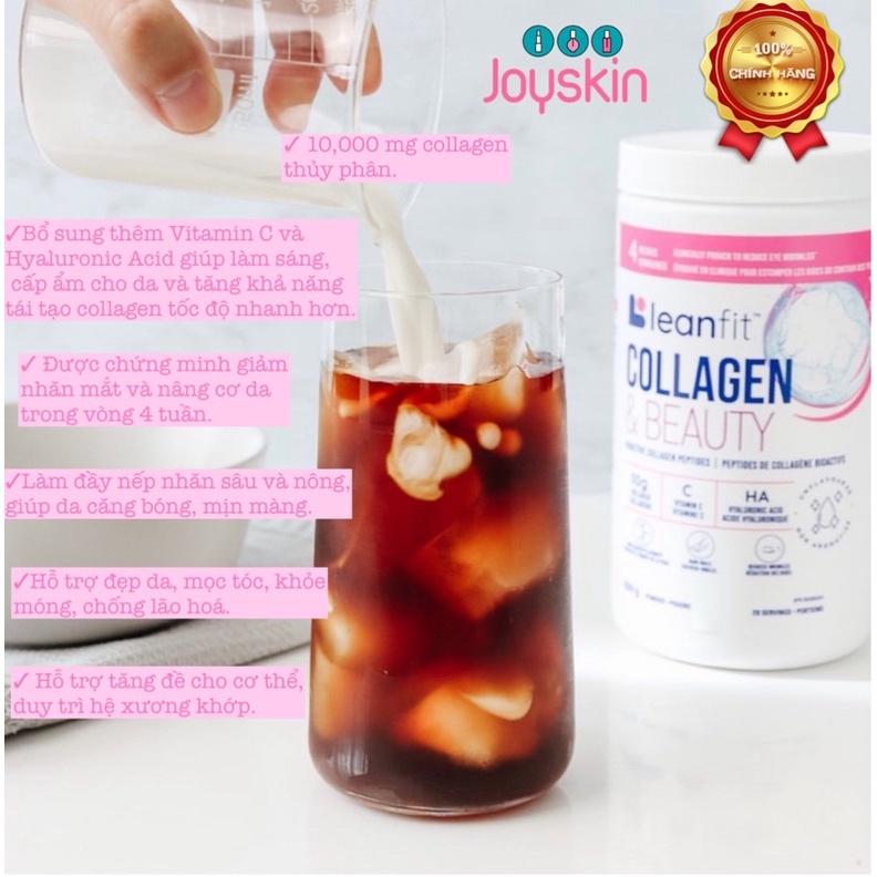 Collagen thuỷ phân chống lão hoá mờ nhăn da Leanfit Collagen Beauty