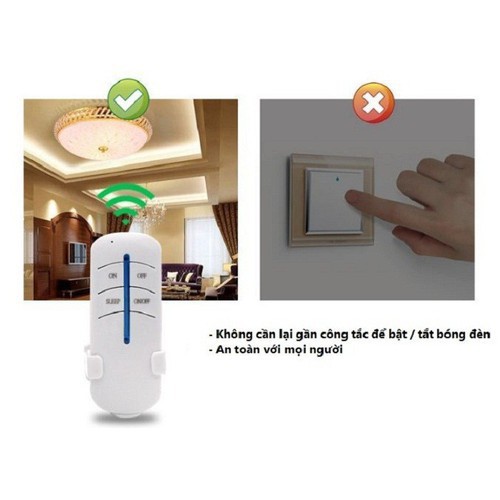 Đuôi đèn điều khiển từ xa remote thông minh