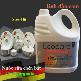 BIG SALE TOÀN QUỐC Nước rửa chén bồ hòn và tinh dầu cam_ ecocare 4l