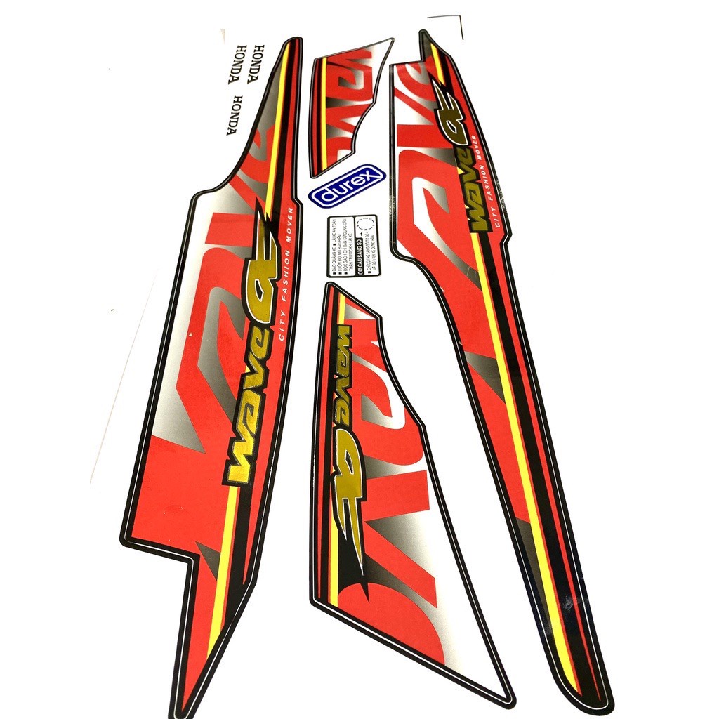 TEM RỜI Crom WAVE ALPHA MẪU HÓT. ĐỦ MÀU. Dán cho Wave 50cc/100cc/110cc Mẫu Mới 2022 vip1