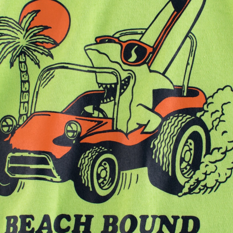 Áo thun bé trai TrueKids, áo phông họa tiết cá mập chất cotton 100%