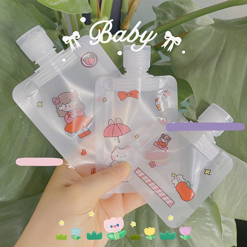 Bình Nhựa Đựng Nước Rửa Tay 30/50/100ml Có Nắp Đứng Dùng Khi Đi Du Lịch