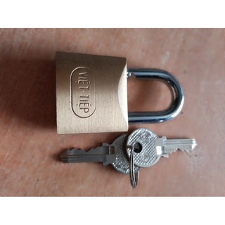 Ổ Khóa Việt Tiệp Hợp Kim Đồng Loại Siêu Nhỏ . Khóa Tủ.  Khóa Vali . Kích Thước 44 x 28 mm Ống Phi 5mm