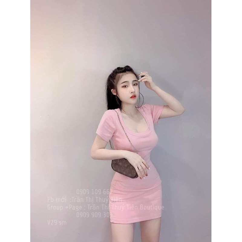 Đầm cổ vuông CT
