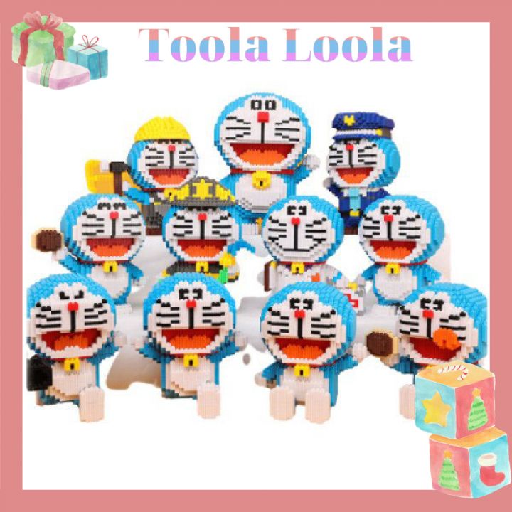 Lego 3D, Đồ chơi cho bé, xếp hình nhân vật DoReMon hoạt hình nhiều phiên bản cho bé lựa chọn
