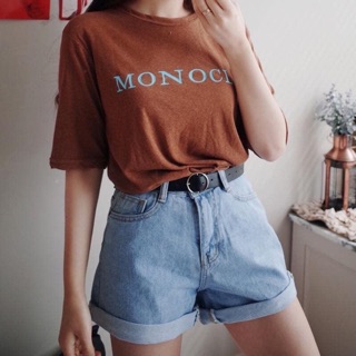 Shorts bò trơn gấp gấu