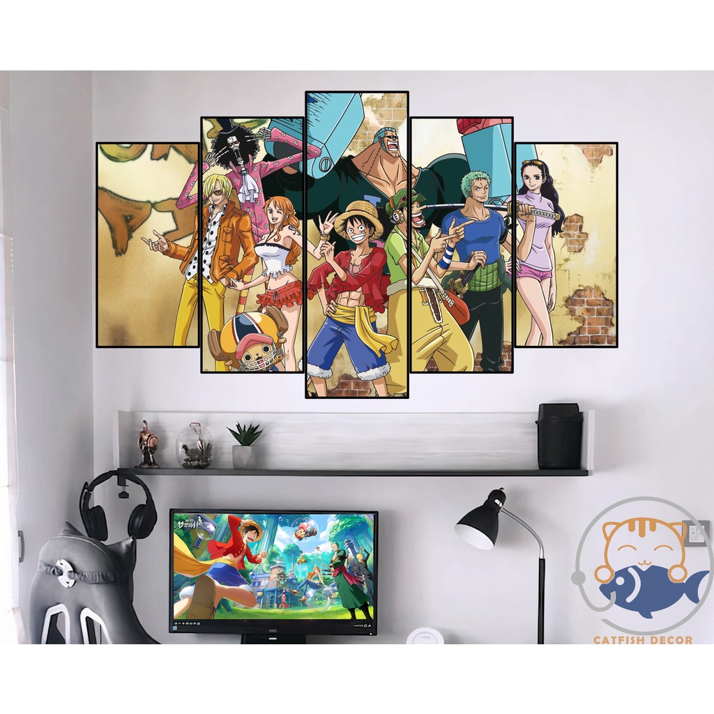 Tranh dán tường decor trang trí phòng ONE PIECE