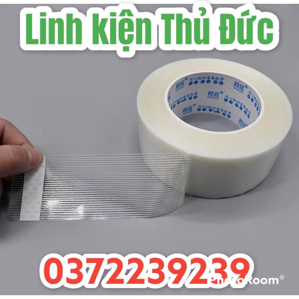 Lktd BN. Cuộn 50m băng keo sợi thủy tinh chịu nhiệt độ cao, chông cháy nổ.