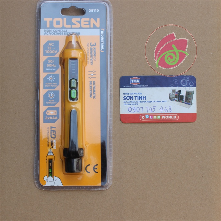 Bút thử điện, bút dò điện âm tường, dò điện không chạm tolsen 38110 non-contact ac voltage detector