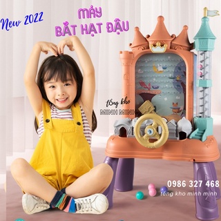 Máy bắt hạt đậu, Máy bắt đậu hình lâu đài kèm vô lăng ôtô- có đèn-có nhạc- đồ chơi giáo dục vận động tay mắt cho bé