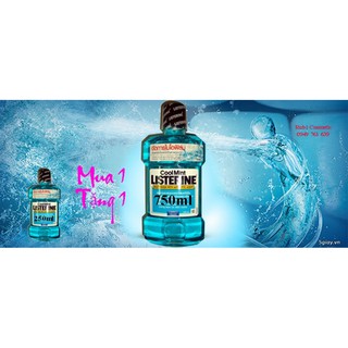 Nước xúc miệng Listerine thailan chai lớn 750ml tặng 1 chai nhỏ 250ml