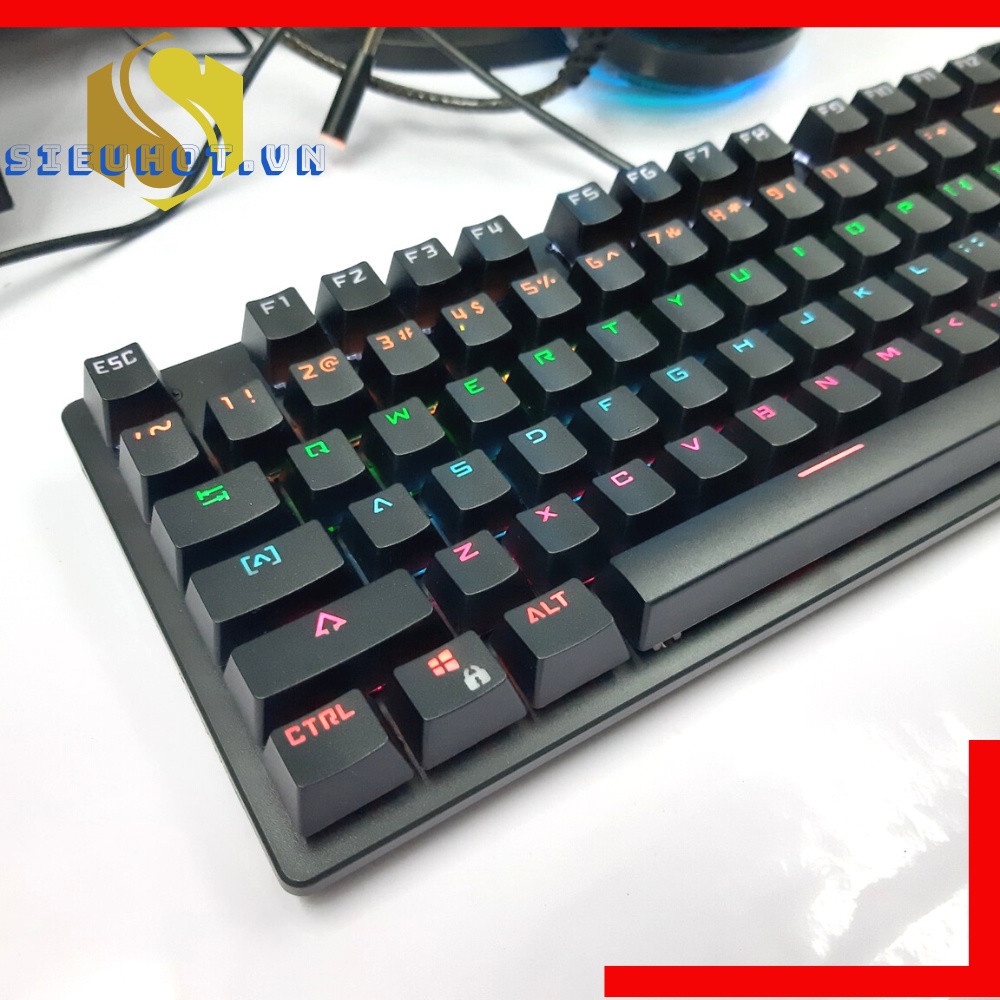 Bàn phím cơ có dây máy tính BAJEAL k200 TKL led gaming keyboard pc chuyên game cao cấp