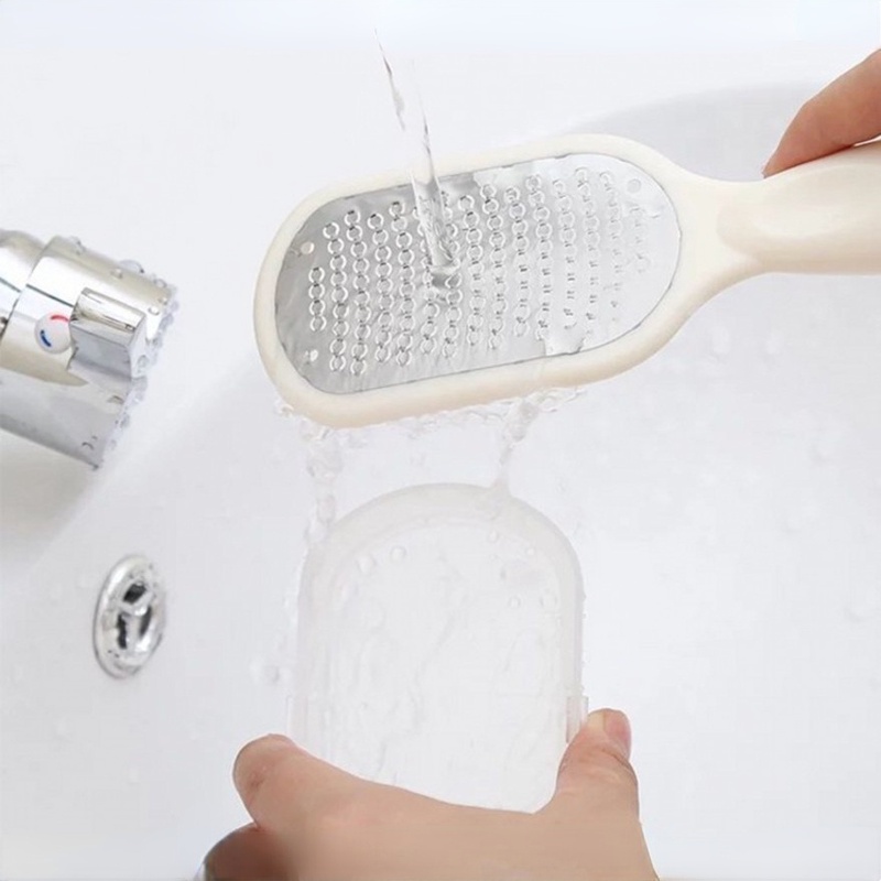 Dụng cụ chà gót chân tẩy tế bào chết bằng thép không gỉ đa công dụng tiện lợi