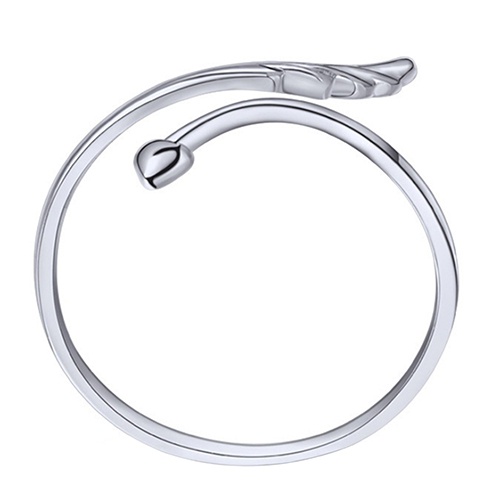 Nhẫn mạ bạc thiết kế đôi cánh xinh xắn cá tính dành cho nữ