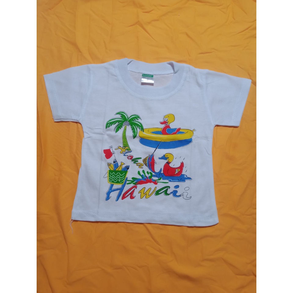 Áo cổ bo tay ngắn màu trắng  100% cotton cho bé từ 3 - 19kg