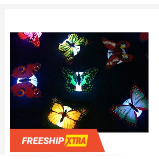 Combo 5 Đèn Led Con Bướm xinh xắn dán tường - thay đổi màu sắc bếp, hành lang, phòng tắm, phòng ngủ...
