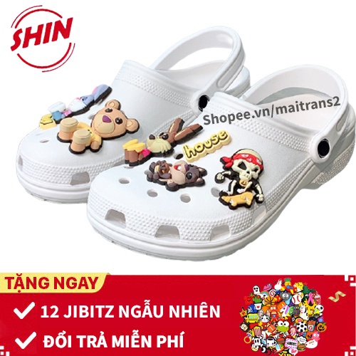 dép cross💖FREESHIP💖dép cross classic SHINCROSS7YH1 tặng thêm 12 jibitz cài cross