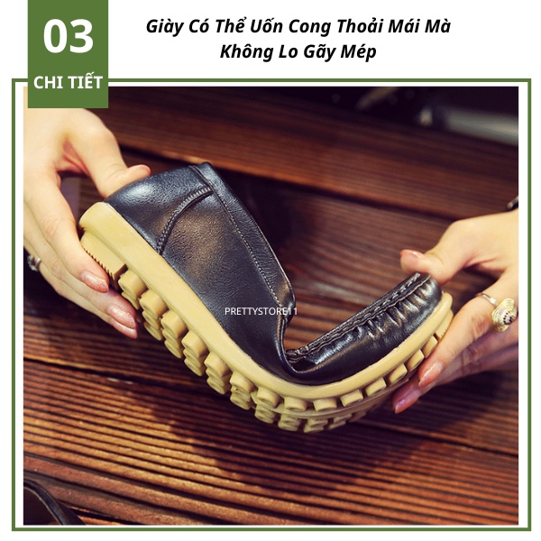 Giày lười nữ thời trang cao cấp chất da bền đẹp, thoáng khí đi làm đi chơi sành điệu