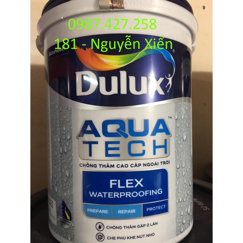 Chống Thấm DULUX  Aquatech Flex Waterproofing W759 - Ghi Đậm hoặc Ghi nhạt 20KG