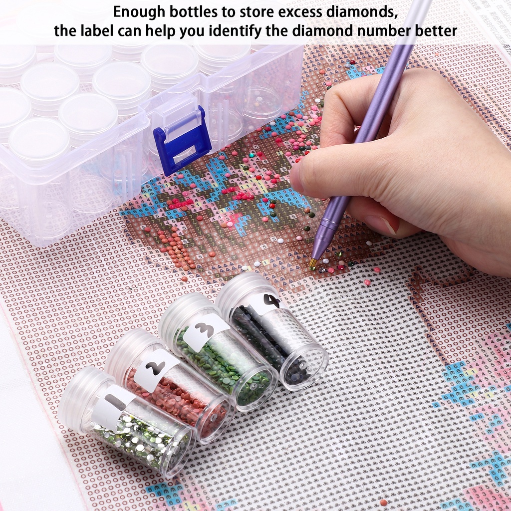 Hộp Nhựa Rỗng Đựng Hạt Cườm Làm Tranh Đính Đá Diy