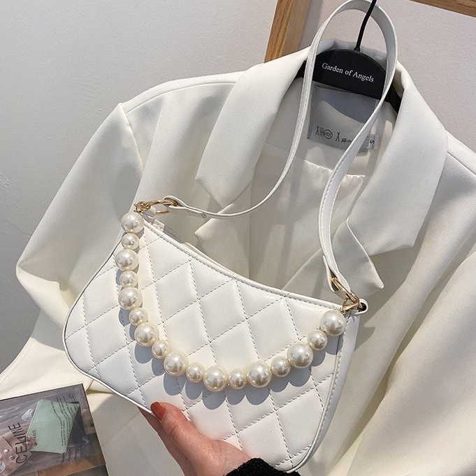 Túi xách nữ kẹp nách đeo vai phối ngọc thời trang sang trọng giá rẻ Diomi