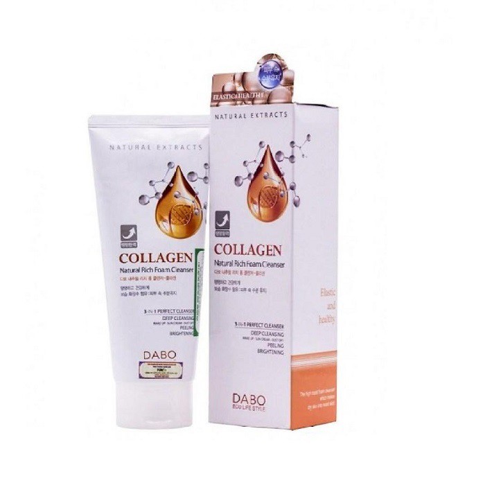 Sữa Rửa Mặt Ngăn Ngừa Lão hóa Dabo Collagen Natural Rich Foam Cleanser (180ml)