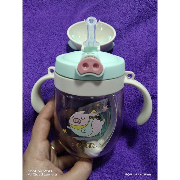 Bình nước có ống hút cho em bé từ 6 tháng trở lên 350Ml