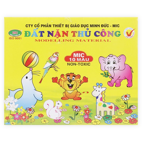Đất Nặn Thủ Công 10 Màu Thương hiệu MIC - Không Dính Tay,Mịn, Mềm, Dẻo,An toàn, Không Độc Hại