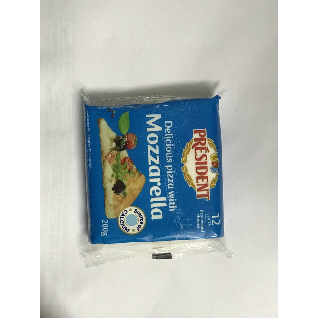Phô mai Pizza with Mozzarella hiệu President 200g