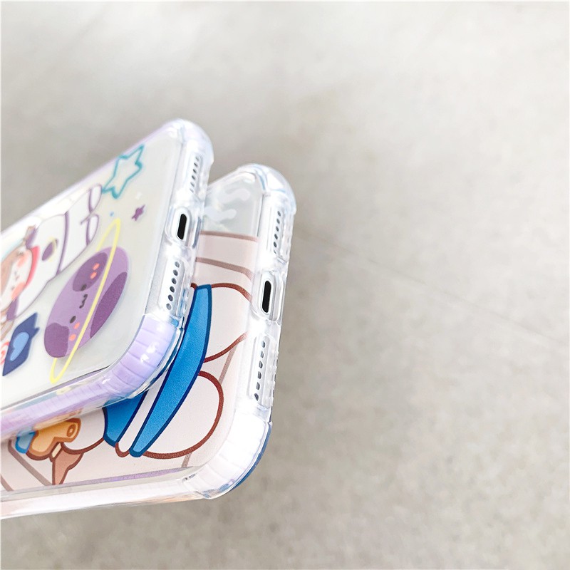 Ốp lưng iphone Roro Cute viền màu chống trượt 5/5s/6/6plus/6s/6splus/7/7plus/8/8plus/x/xr/xs/11/12/pro/max/plus/promax