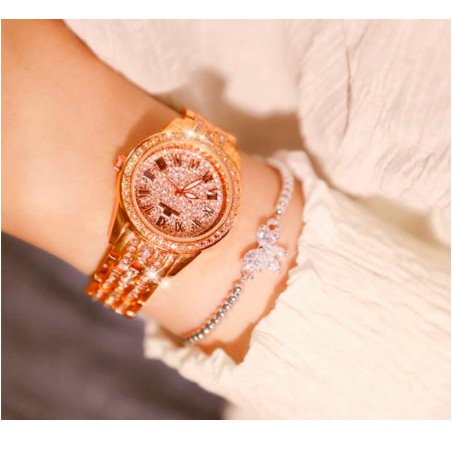 Đồng Hồ Nữ BEE SISTER 1688 Dây Kim Loại Case 30mm Chính Hãng