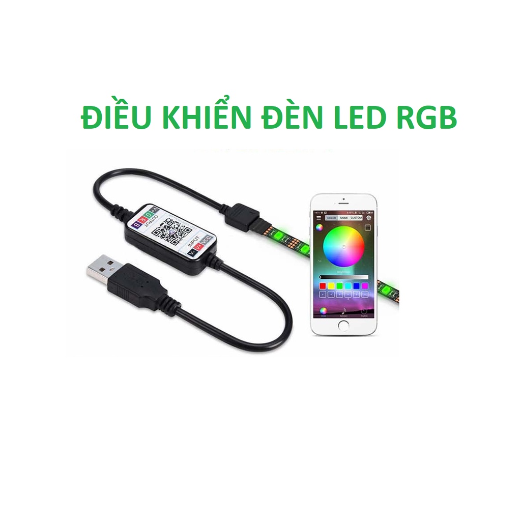 Điều khiển Led RGB dùng App đầu USB
