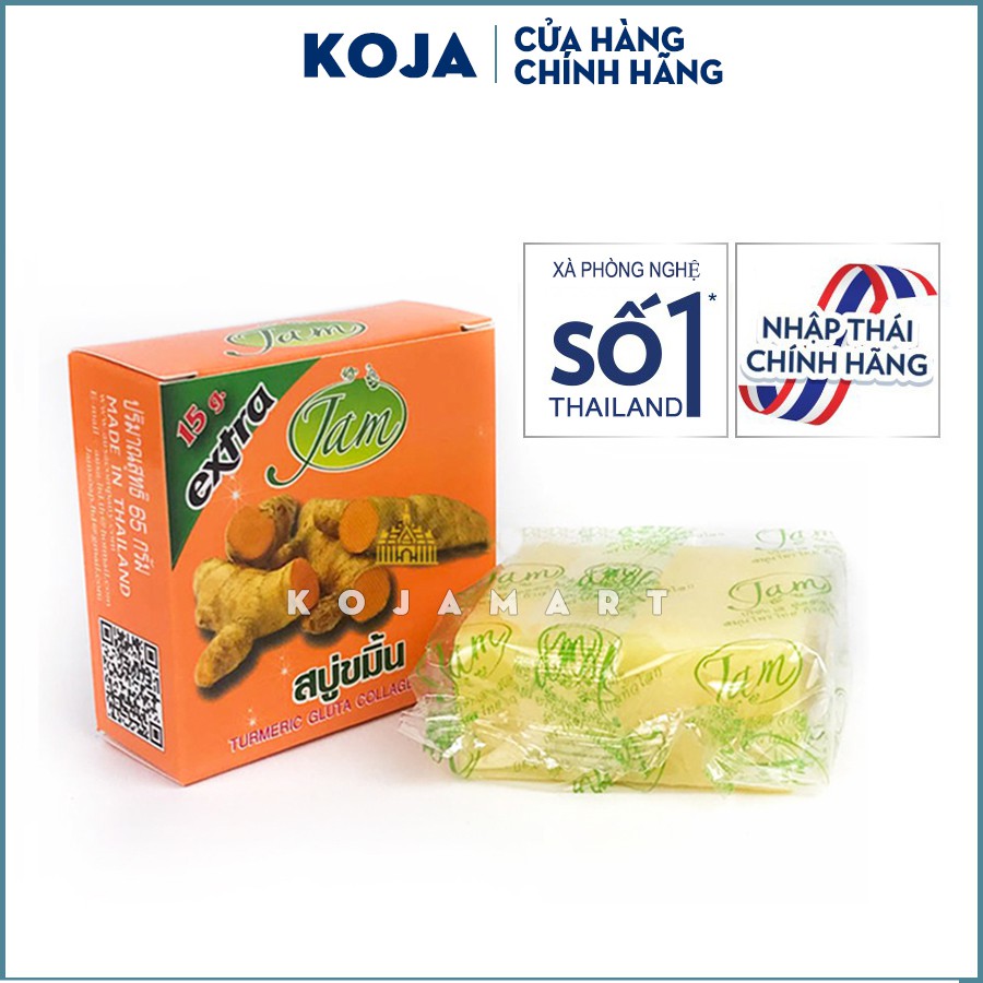 Xà Phòng Nghệ Thái Lan Jam Turmeric Gluta Collagen Soap 65gr