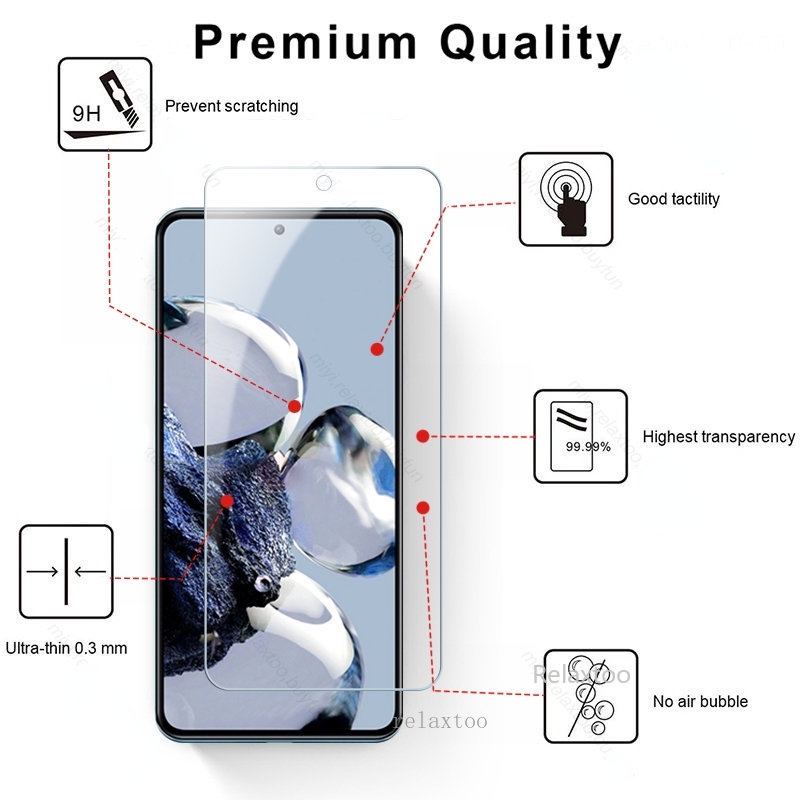 Kính Cường Lực HD 2 Trong 1 Bảo Vệ Ống Kính Máy Ảnh Cho Xiaomi Mi 12T Pro 12 T Pro 5G Xiaomi12Tpro
