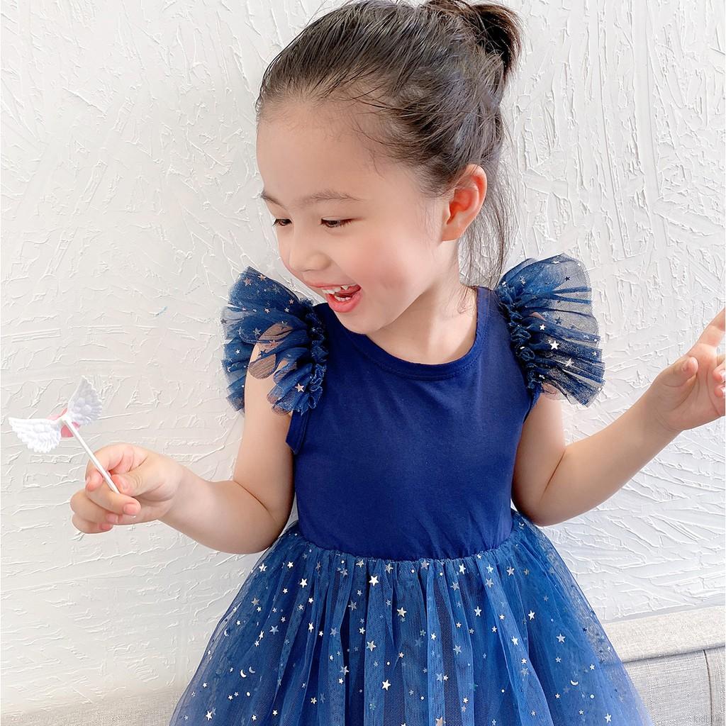 Đầm công chúa đính kim sa lấp lánh điệu đà cho bé